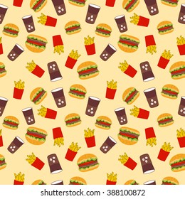 Fastfood seamless pattern