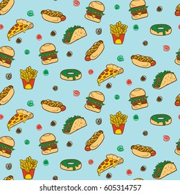 fastfood seamless pattern