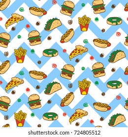 fastfood seamless pattern