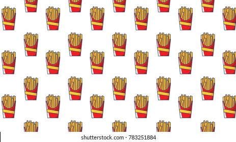 Fastfood seamless pattern design template