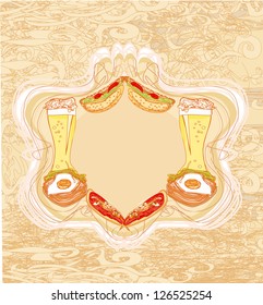 Fastfood set - vintage background