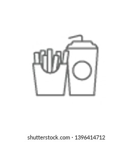 Fast-food, shop, mall icon. Element of trade mall icon. Thin line icon for website design and development, app development. Premium icon