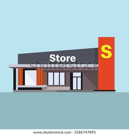 Fastfood Store building Vector Illustration 2
