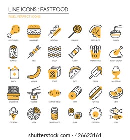 Fastfood , Thin Line and Pixel Perfect Icons