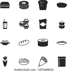 fastfood vector icon set such as: texture, crop, cheese, colored, strawberry, soda, dieting, paper, coffee, jar, drinks, butter, shadow, shank, bun, cool, hive, eco, isometric, syrup, outdoor