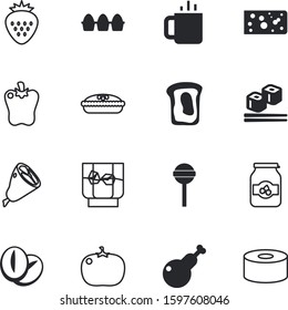 fastfood vector icon set such as: sketch, bread, dish, lolly, cappuccino, eggs, stick, turkey, round, spiral, 3d, types, rocks, box, american, tomatoes, salmon, wild, can, cut, toast, pork, bbq