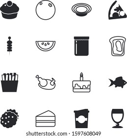 fastfood vector icon set such as: summer, gelatin, homemade, fried, leg, pizzeria, meat, anniversary, watermelon, unhealthy, roast, celebrate, aquatic, barbecue, caffeine, liquid, bush, freshness