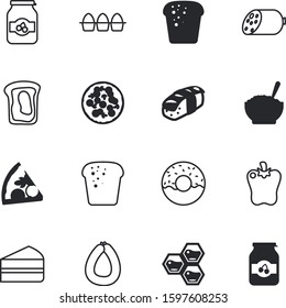 fastfood vector icon set such as: vitamin, abstract, sashimi, roll, eggshell, modern, asia, cup, birthday, plate, lettuce, glazed, maki, dish, japan, spoon, octopus, long, seafood, cut, boiled, duck