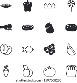 fastfood vector icon set such as: texture, pears, carrots, arabic, sketch, peppers, mint, juicy, vegetables, pack, picture, isometric, circle, aquarium, protein, bucket, vegan, cappuccino, movie, web