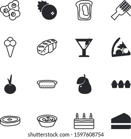 fastfood vector icon set such as: lime, waffle, movie, refreshment, egg, abstract, bucket, vanilla, steak, soup, tropical, dog, chop, spaghetti, cold, eggshell, salad, corn, sashimi, popcorn, leg