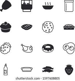 fastfood vector icon set such as: bush, sirloin, donut, pumpkin, bowl, vintage, pink, sauce, muffin, tropical, rare, day, broth, junk, nuggets, meatballs, rocks, ketchup, aquarium, marine, whiskey