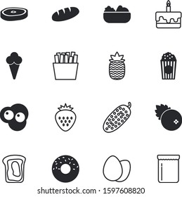 fastfood vector icon set such as: scrambled, bucket, light, cucumber, autumn, brown, birthday, fry, vanilla, eggshell, meat, morning, shape, hard, anniversary, colorful, full, yolk, fries, cheese