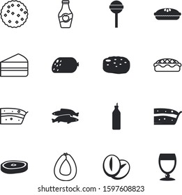 fastfood vector icon set such as: chip, animal, fish, wine, summer, mustard, cutlets, vegetable, minimalist, desert, stick, paste, aquarium, cook, seed, unhealthy, biscuit, beans, bake, sketch