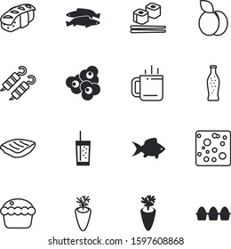 fastfood vector icon set such as: bucket, salt, seaweed, person, types, bar, roasted, summer, lamb, fizzy, modern, pop, japan, roast, 3d, boiled, hot, dairy, lemonade, cherry, cake, shashlik, bright