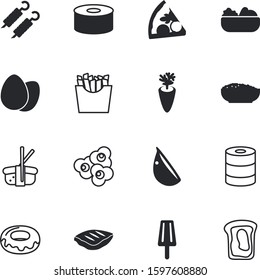 fastfood vector icon set such as: duck, garlic, cafe, ingredients, cone, ice, roast, toast, graphic, cooked, cook, carrot, rice, stick, web, egg, elements, dieting, pack, japan, carton, shish, soft