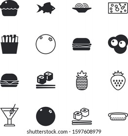 fastfood vector icon set such as: dog, calorie, milk, refreshment, collection, wine, swiss, pasta, dairy, french, cheddar, bar, types, beverage, scrambled, drawing, animal, eating, agriculture, egg