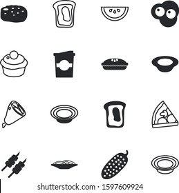 fastfood vector icon set such as: light, pizza, collection, birthday, skewer, cupcake, red, decoration, fast, thanksgiving, plant, drawn, liquid, grill, pumpkin, muffin, pepperoni, yummy, texture