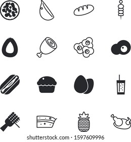 fastfood vector icon set such as: tray, wheat, carton, cinema, drinks, thanksgiving, tropical, duck, ingredients, french, pizzeria, popcorn, vegan, animal, ice, loaf, red, plastic, chop, vitamin, fun