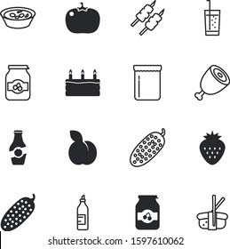 fastfood vector icon set such as: fire, cold, art, plate, bottled, wedding, pepper, birthday, decorative, ice, protein, sea, chicken, prune, tako, shank, silhouette, mustard, bone, bright, flavor