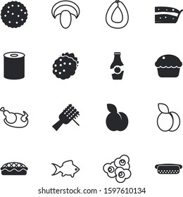 fastfood vector icon set such as: steak, salt, sea, baked, round, stylized, beef, celebration, turkey, aquarium, chip, pasta, christmas, noodle, desert, raspberry, packaging, life, full, vegetable