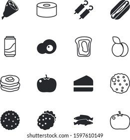 fastfood vector icon set such as: simple, aquatic, cup, shank, yolk, wildlife, drinks, strawberry, equipment, single, label, soft, onion, fast, whole, nuggets, camping, marine, maple, honey, cupcake