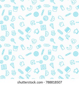 Fastfood vector simple seamless pattern or background