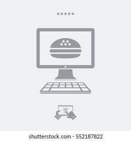 Fast-food website services - Vector flat icon