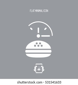 Fast-foood all time service - Vector flat icon