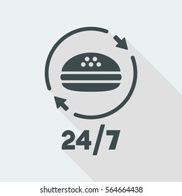 Fast-foood steady service - Vector flat icon