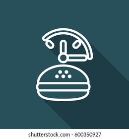 Fast-foood steady service - Vector flat icon