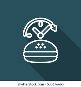 Fast-foood steady service - Vector flat icon