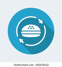 Fast-foood steady service - Vector flat icon