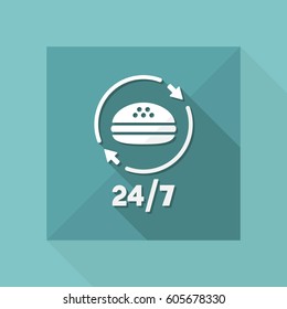 Fast-foood steady service - Vector flat icon