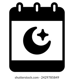 Fasting Calendar Icon Ramadan, for infographic, web, app, etc