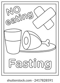 Fasting drawing designed in hand drawn vector 