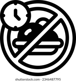 Fasting Glyph Icon - Single Icon, Vector
