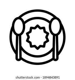 fasting icon logo or illustration with solid stroke style vector design. perfect use for web, mobile app, pattern, design etc.