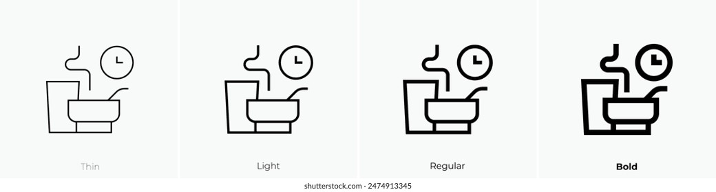 fasting icon. Thin, Light Regular And Bold style design isolated on white background