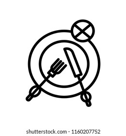Fasting icon vector isolated on white background, Fasting transparent sign