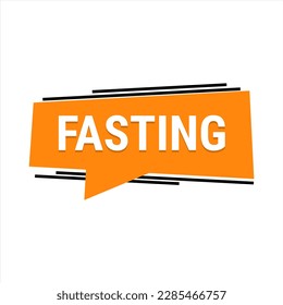 Fasting Made Easy Lernen Sie die besten Tipps und Tricks für Ramadan. Orange Vector Callout Banner