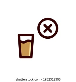 Fasting and Ramadan Icon. No drink icon