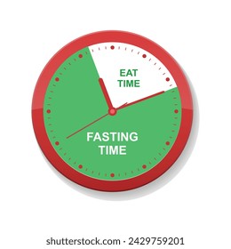 FASTING TIME AND EAT TIME RAMADAN CONCEPT ILUSTRATION