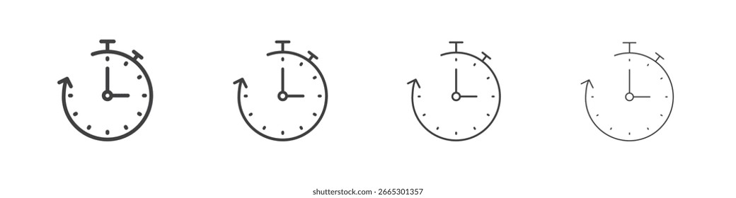 Fasting time icon concept outline symbol design.