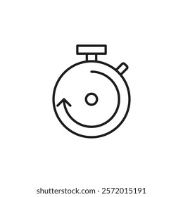 Fasting time icon in liner stroke style