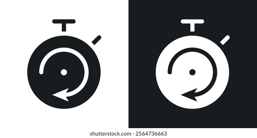 Fasting time icons in flat syle