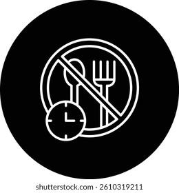 Fasting vector icon. Can be used for printing, mobile and web applications.