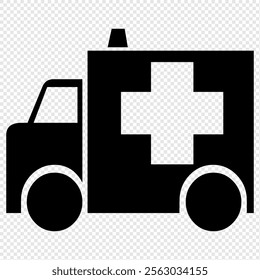 A fast-moving ambulance with sirens on, rushing through busy city streets. Perfect for emergency, healthcare, and public safety-related projects or marketing.