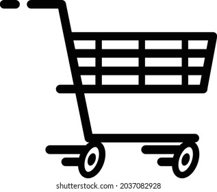 a fast-moving market cart icon