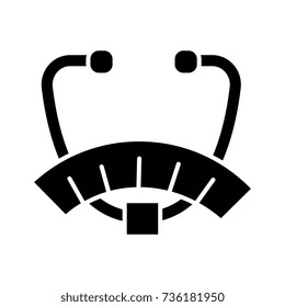 fat analyser icon, vector illustration, black sign on isolated background