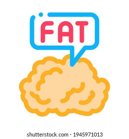 fat atherosclerosis color icon vector. fat atherosclerosis sign. isolated symbol illustration